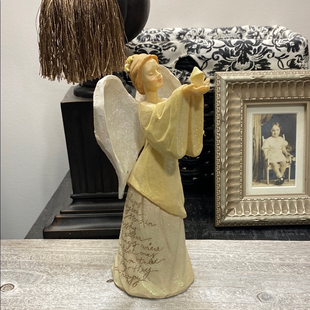 Vtg. 2002 Enesco Foundations Bereavement Angel Star Figurine #109287 Karen Hahn!